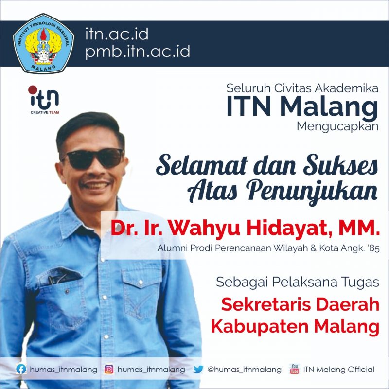 Alumnus PWK ITN Malang Dipercaya Sebagai Pelaksana Tugas Sekda ...
