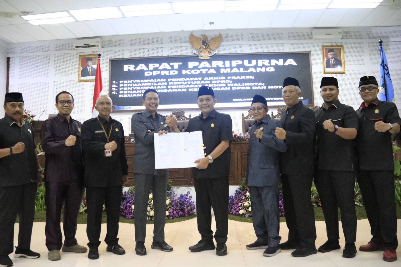 Pj. Walikota Malang dan Ketua DPRD Sepakati Perda APBD 2024