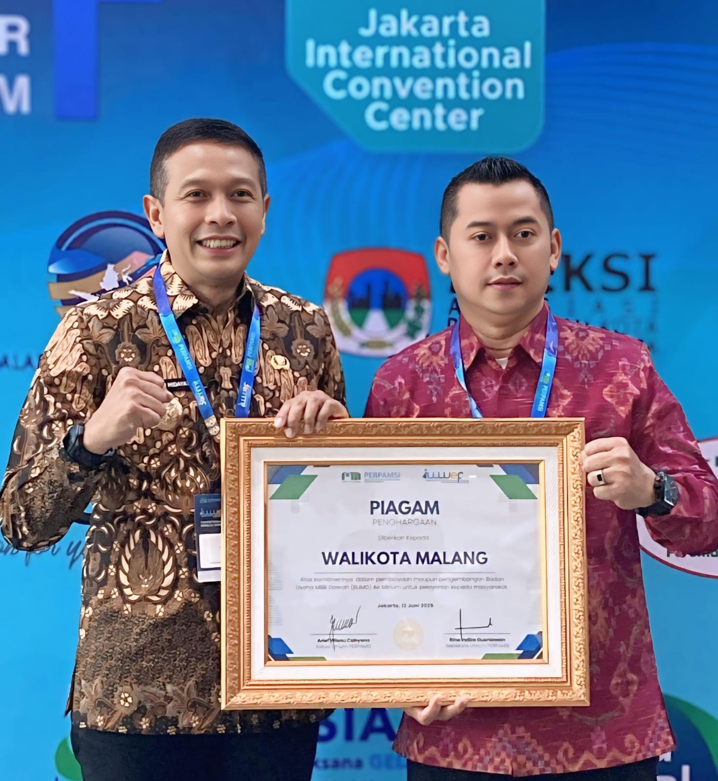 Sukses Mentransformasi Tugu Tirta, Walikota Malang Raih Penghargaan Nasional Pertama di IWWEF 2025