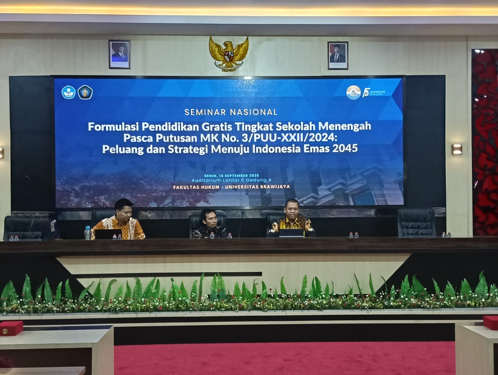 FH UB Malang Gelar SEMNAS Formulasi Pendidikan Gratis Tingkat Sekolah Menengah