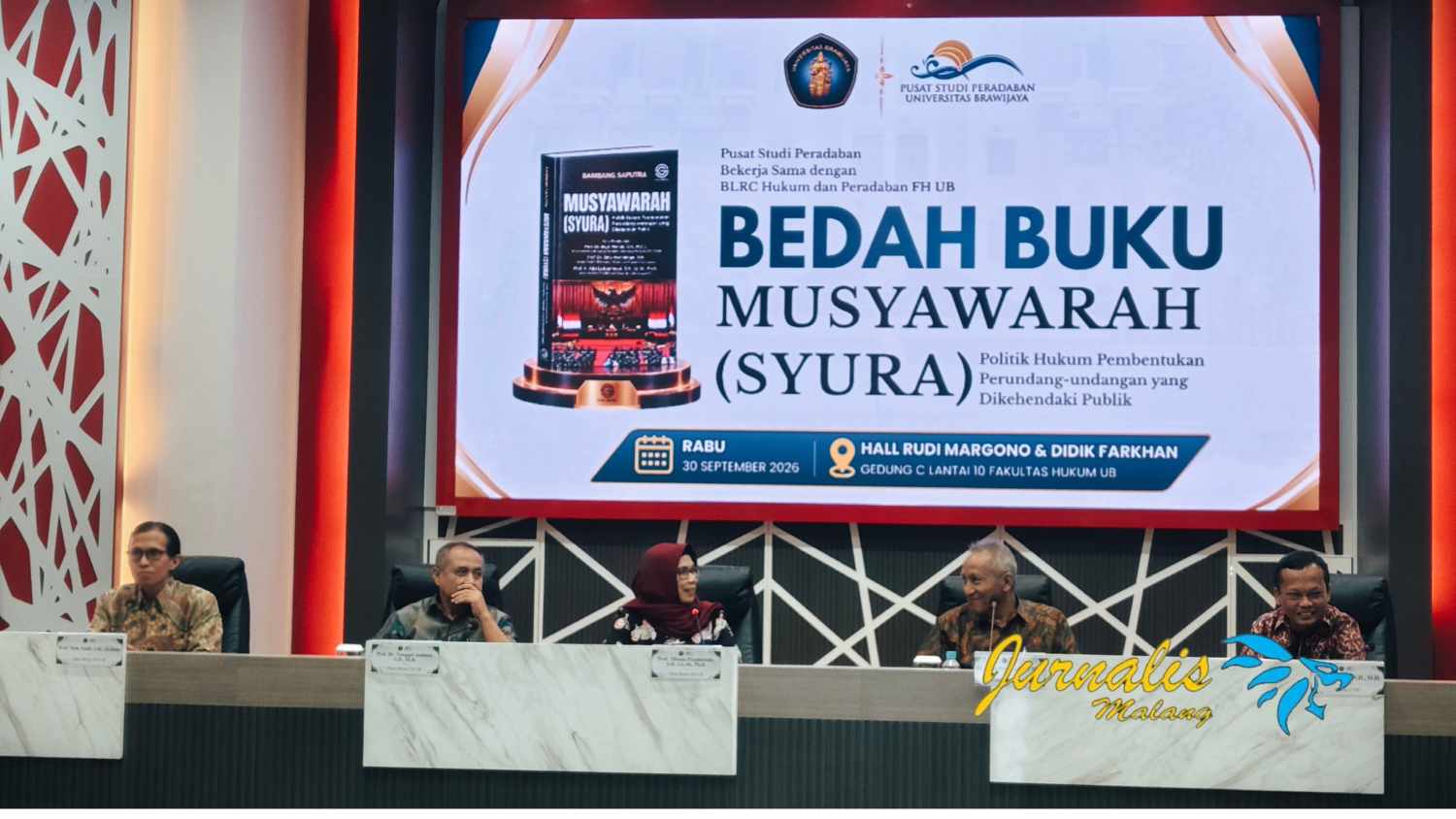 Pusat Peradaban UB Bedah Buku Musyawarah (Syura) dalam Legislasi Pembentukan Perundang-Undangan